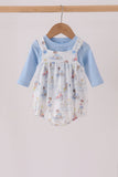 Blue all day adventure 2pc bubble set - Aaria Tees Aaria Tees