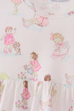 Pink all day adventure ruffle dress - Aaria Tees Aaria Tees
