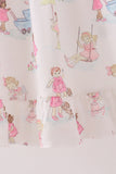Pink all day adventure ruffle dress - Aaria Tees Aaria Tees