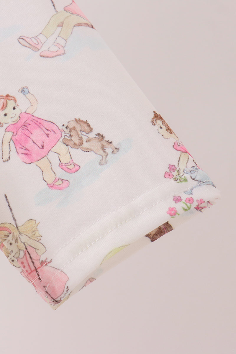 Pink all day adventure ruffle dress - Aaria Tees Aaria Tees