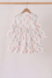 Pink all day adventure ruffle dress - Aaria Tees Aaria Tees