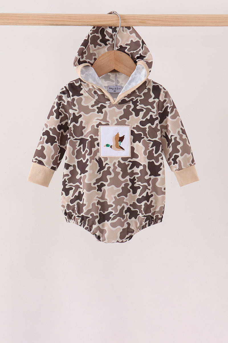 Camouflage duck embroidery hoodie bubble - Aaria Tees Aaria Tees