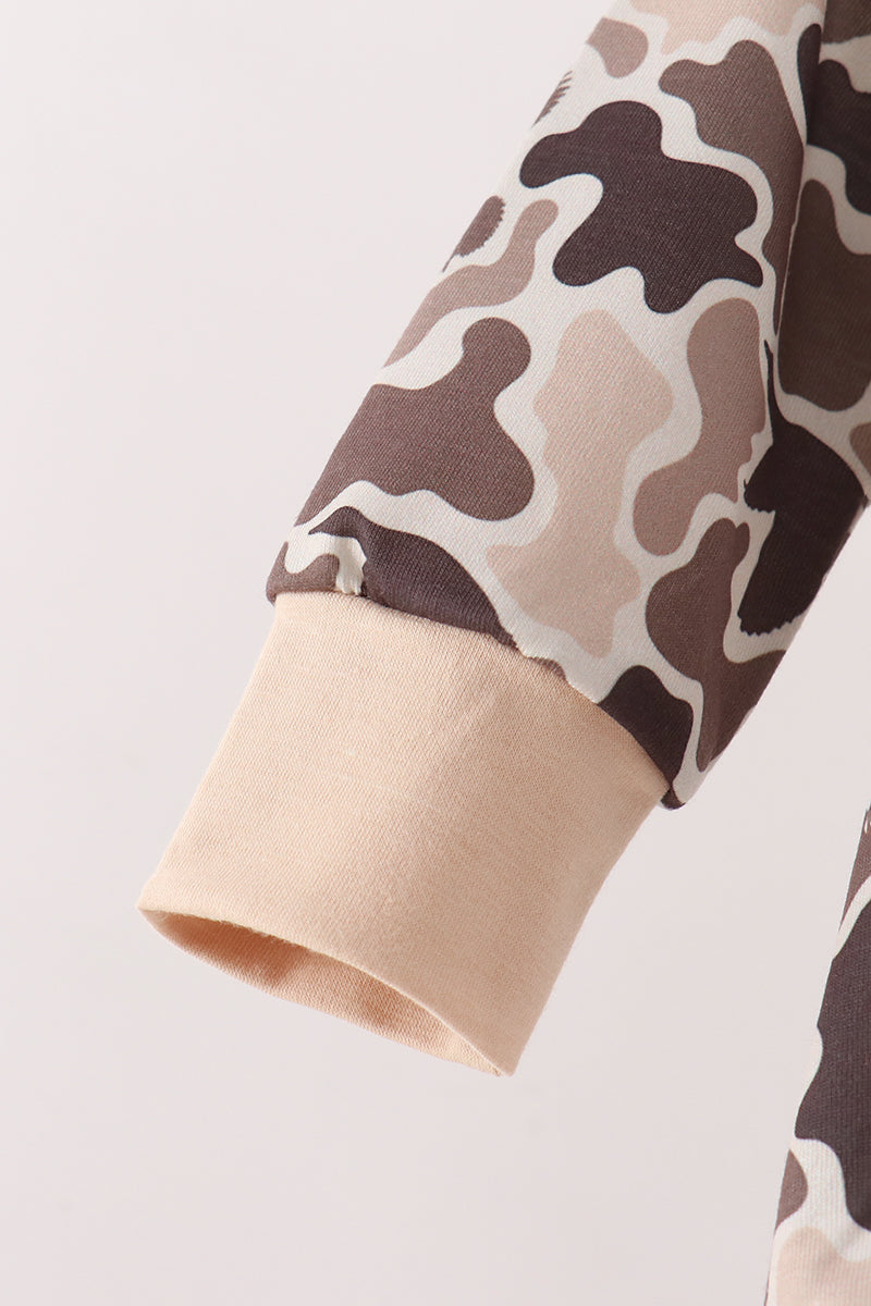 Camouflage duck embroidery hoodie bubble - Aaria Tees Aaria Tees