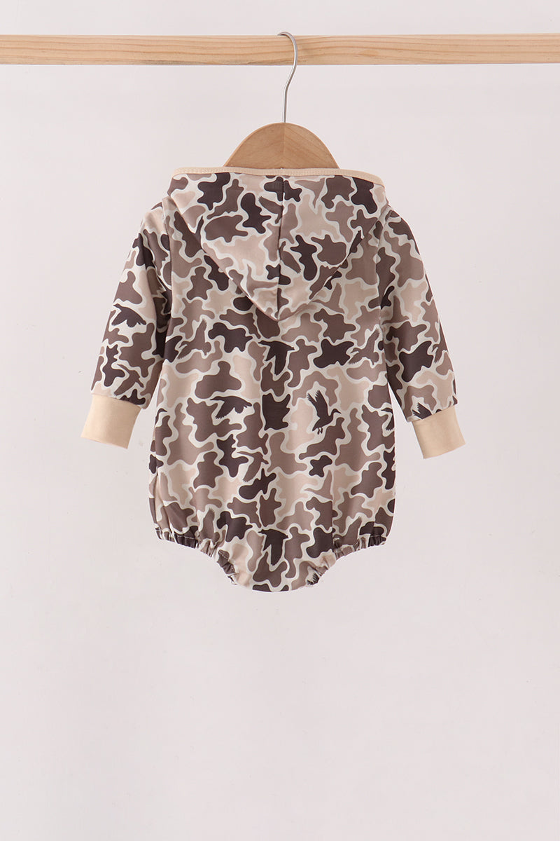 Camouflage duck embroidery hoodie bubble - Aaria Tees Aaria Tees