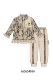 Camouflage duck embroidery ruffle jogger set Aaria Tees