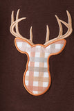 Brown deer applique plaid pants set Aaria Tees