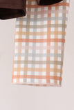 Brown deer applique plaid pants set Aaria Tees