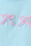 Blue bow french knot plaid skorts set - Aaria Tees Aaria Tees