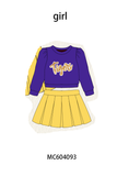 LSU tiger sequin twirl skorts set Aaria Tees