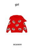 Red football sequin mom&me top Aaria Tees