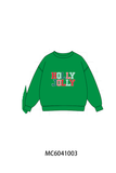 Green Holly Jolly French Knot Top Aaria Tees