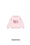 Pink Holly Jolly French Knot Mom&me Top Aaria Tees