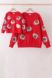 Red football sequin mom&me top - Aaria Tees Aaria Tees