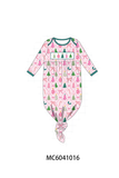 Pink Christmas Tree Embroidery Gown Aaria Tees