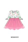 Pink Christmas Tree Tulle Dress - Aaria Tees Aaria Tees