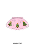 Pink Christmas Tree Sequin Skort - Aaria Tees Aaria Tees