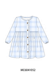 Blue Plaid Ruffle Dress Aaria Tees