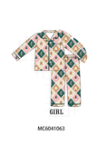 Green Gingerbread Bamboo Mom&me Pajama Set Aaria Tees