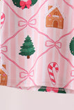 Pink Christmas Tree Bamboo Mom&me Pajama Set Aaria Tees