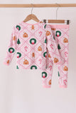 Pink Christmas Tree Bamboo Mom&me Pajama Set Aaria Tees