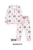 Pink Christmas Tree Bamboo Mom&me Pajama Set Aaria Tees