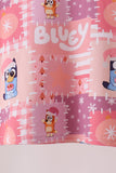 Purple christmas bluey bamboo ruffle pajama set Aaria Tees