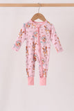 Pink bluey bamboo romper Aaria Tees