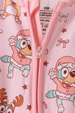Pink bluey bamboo romper Aaria Tees