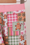Pink Gingerbread Checkered Bamboo Pajama Set Aaria Tees