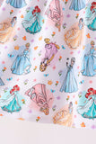 Blue princess ruffle bamboo dress Aaria Tees
