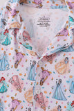 Blue princess bamboo mom gown Aaria Tees