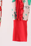 Red christmas toy story ruffle bamboo romper Aaria Tees
