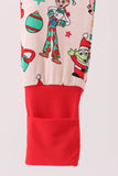 Red christmas toy story ruffle bamboo romper Aaria Tees