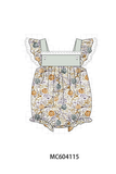 Pumpkin Embroidery Ruffle Bubble Aaria Tees