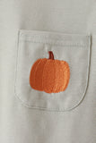 Sage Pumpkin Embroidery Plaid pants set - Aaria Tees Aaria Tees