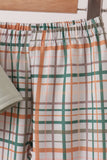 Sage Pumpkin Embroidery Plaid pants set - Aaria Tees Aaria Tees