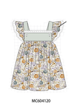 Pumpkin Embroidery Lace Ruffle Dress Aaria Tees