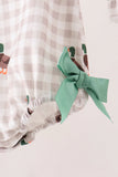 Green Duck Ruffle Gingham Bubble Aaria Tees