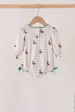 Green Duck Ruffle Gingham Bubble Aaria Tees