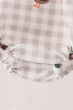 Green Duck Embroidery Gingham Bubble Aaria Tees