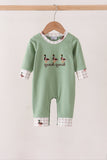 Green Duck guack guack Embroidery Romper Aaria Tees