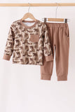 Brown camouflage pocket jogger set - Aaria Tees Aaria Tees