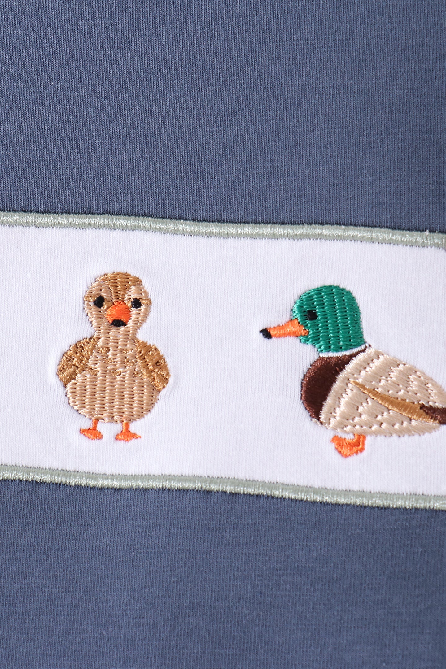 Blue mallard duck embroidery pants set - Aaria Tees Aaria Tees