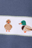 Blue mallard duck embroidery pants set - Aaria Tees Aaria Tees