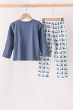 Blue mallard duck embroidery pants set - Aaria Tees Aaria Tees