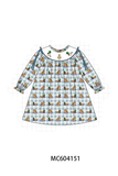 Blue mallard duck embroidery dress Aaria Tees