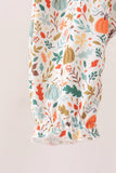 Fall pumpkin embroidery leaves romper Aaria Tees