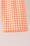 Sage pumpkin embroidery gingham pants set Aaria Tees
