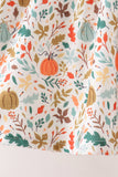 Sage pumpkin embroidery leaves ruffle pants set Aaria Tees