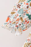 Sage pumpkin embroidery leaves ruffle pants set Aaria Tees
